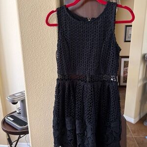 Elegant Black Lace Dress by Romeo & Juliet Couture NWT